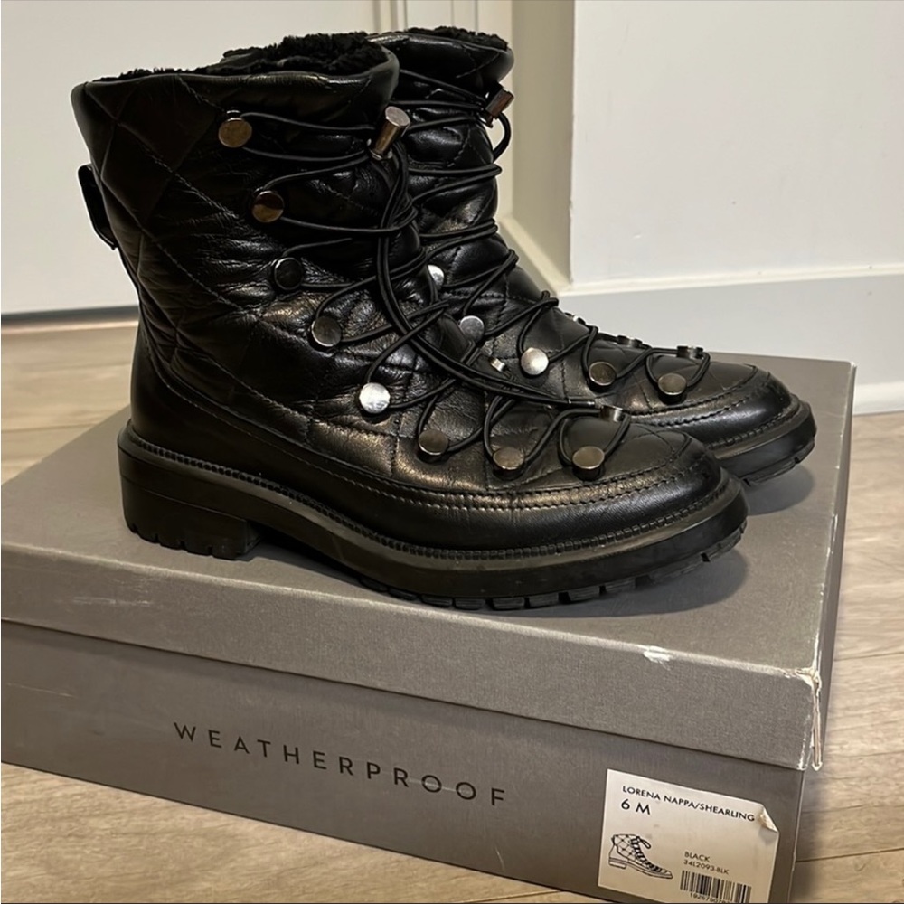Shearling-lined Leather Boots
